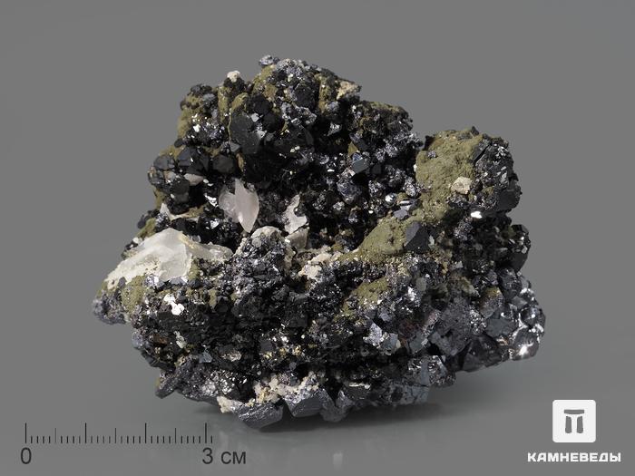 Сфалерит с галенитом и кальцитом, 8,1х6,5х5,6 см, 10-163/24, фото 1