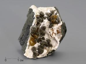 Гиролит, Ломонтит. Гиролит с ломонтитом в пластиковом боксе, 4,4х3,3х2,3 см