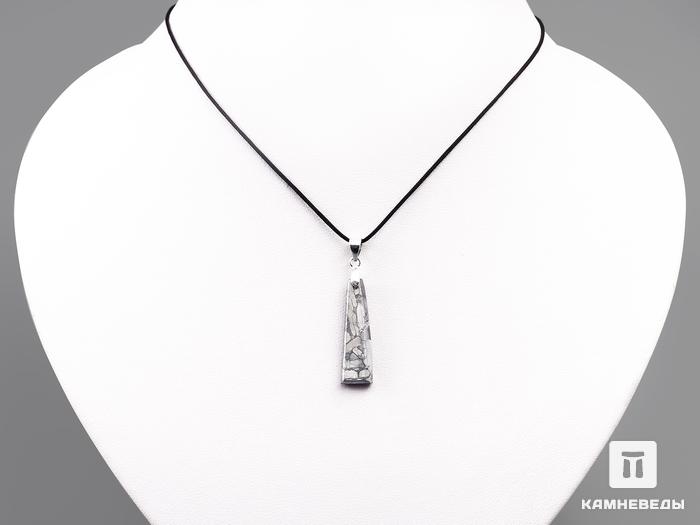 Кулон из метеорита Сеймчан, 2,7х0,8х0,3 см, 40-155/7, фото 2