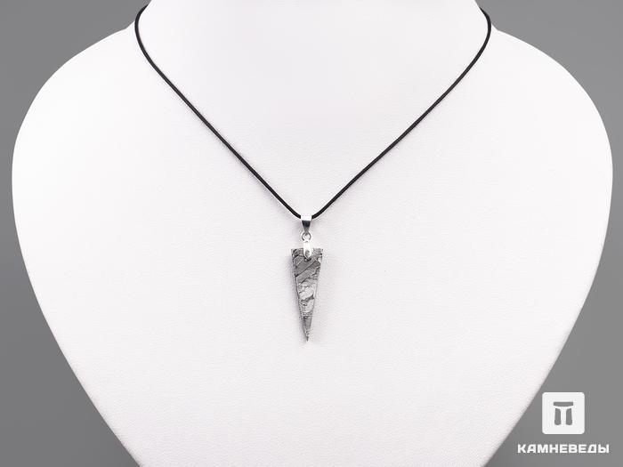 Кулон из метеорита Сеймчан, 2,7х0,9х0,2 см, 40-155/6, фото 2