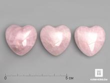 Сердце из розового кварца, 2,5x2,5х1,2 см