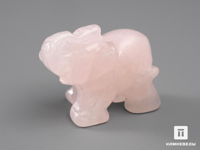 Слон из розового кварца, 4х3х2 см, 23-6/2, фото 1