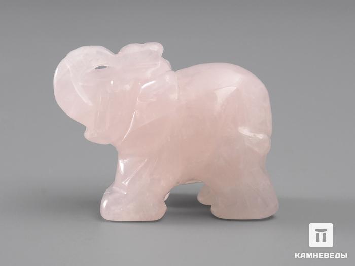 Слон из розового кварца, 4х3х2 см, 23-6/2, фото 2