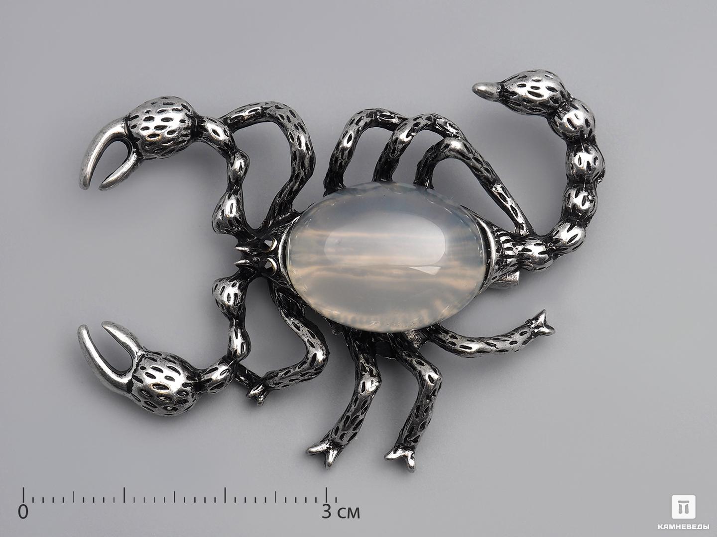 Брошь-кулон «Скорпион» с халцедоном брошь из серебра с эмалью element47 sy 369240 br br enam 001 wg