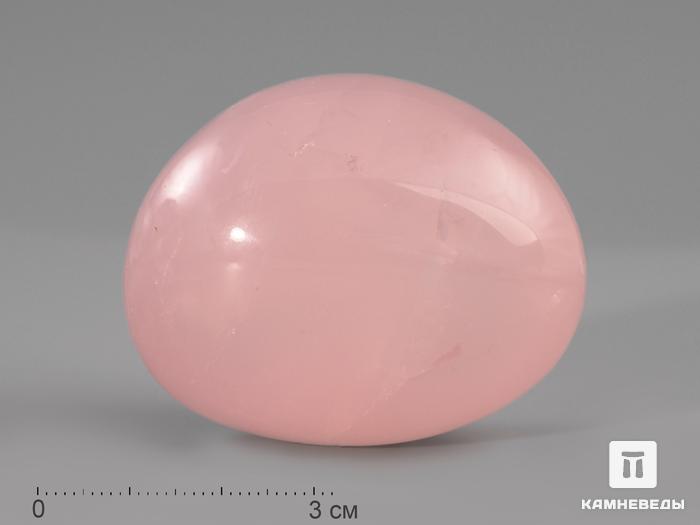 Розовый кварц, полированная галька 5,2х4,2х3,7 см, 12-82/19, фото 1