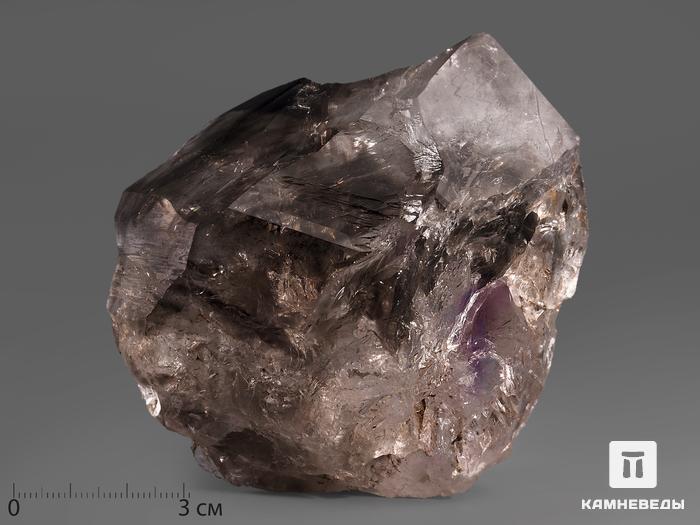 Раухтопаз (дымчатый кварц) с аметистом, кристалл 9,5х8,7х5 см, 10-100/90, фото 1
