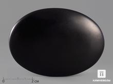 Гагат, галька плоская 7х5 см