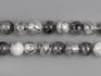 Бусины из волосатика (турмалина в горном хрустале), 46-50 шт. на нитке 8-9 мм, 7-69/2, фото 1