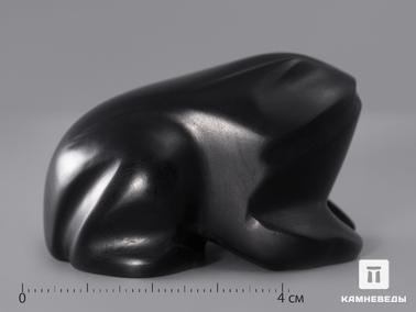 Гагат. Лягушка из гагата, 6х4,5х3,5 см