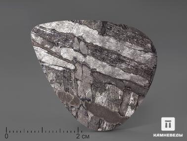 Метеориты. Медиатор из метеорита Сеймчан, 3,8х3,2х0,2 см