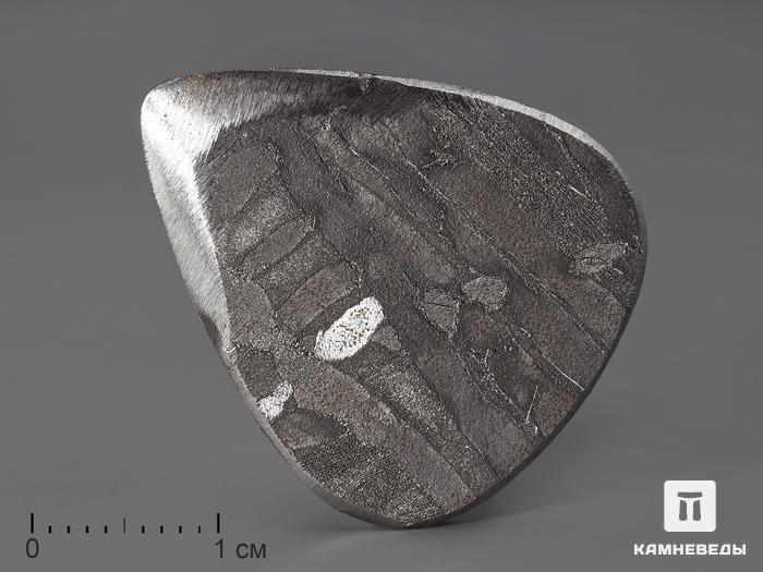 Медиатор из метеорита Сеймчан, 3х2,5х0,2 см, 16-1/1, фото 1