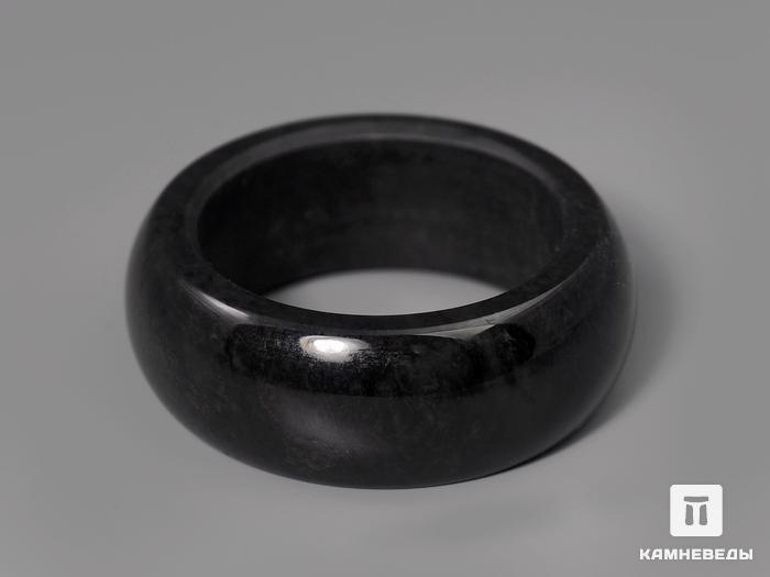 Кольцо из чёрного нефрита, ширина 10-11 мм, 287, фото 1