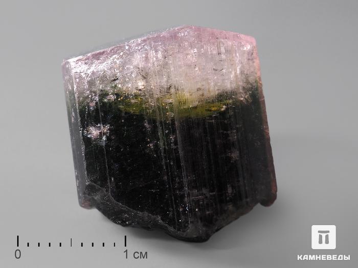 Турмалин полихромный, кристалл 2х1,8х1,7 см, 178, фото 1