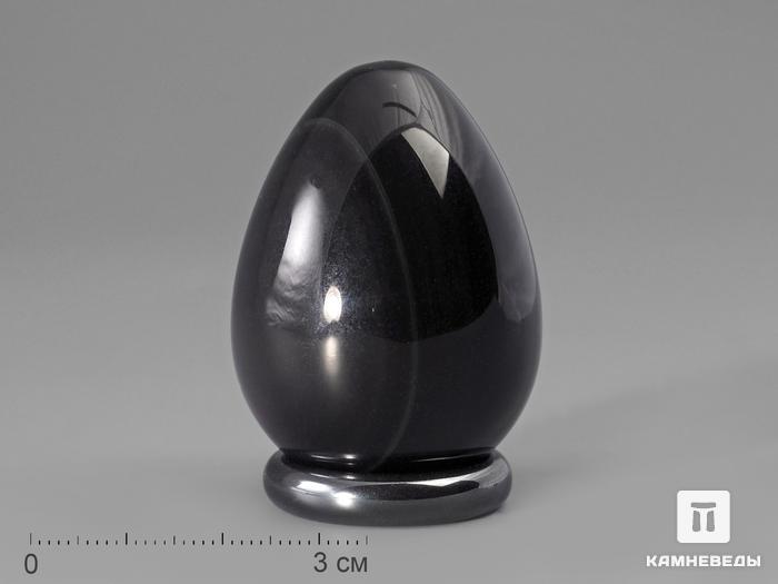 Яйцо из радужного обсидиана, 4,7х3,5 см, 329, фото 1