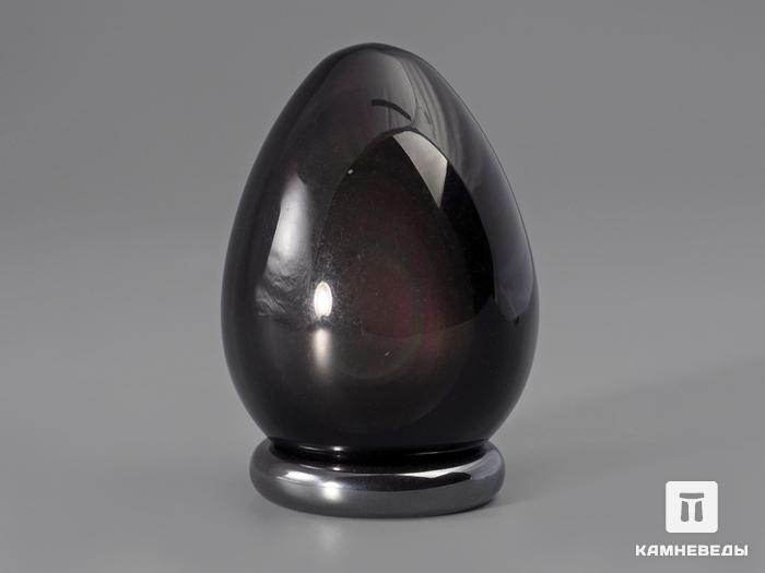 Яйцо из радужного обсидиана, 4,7х3,5 см, 329, фото 2