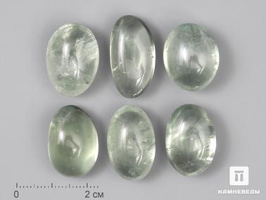 Кварц, Празиолит. Празиолит (зеленый кварц), галтовка 1,5-2 см