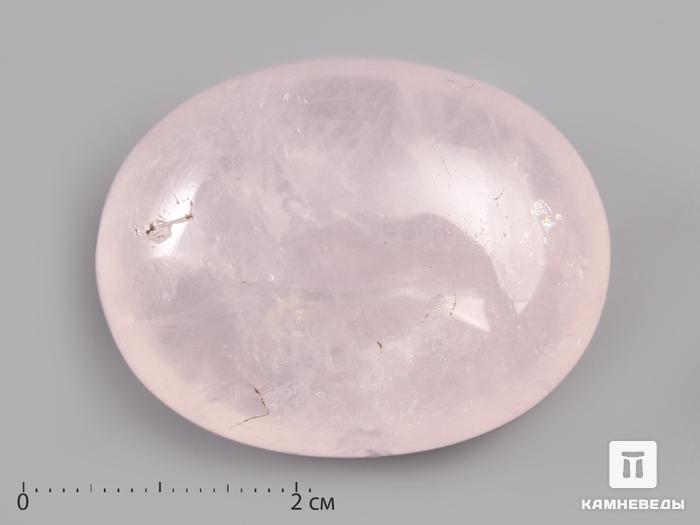 Розовый кварц, полированная галька 3,6х2,8х1,8 см, 374, фото 1
