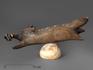 Кот с рыбками из ангидрита и других камней, 33х15,5 см, 542, фото 1