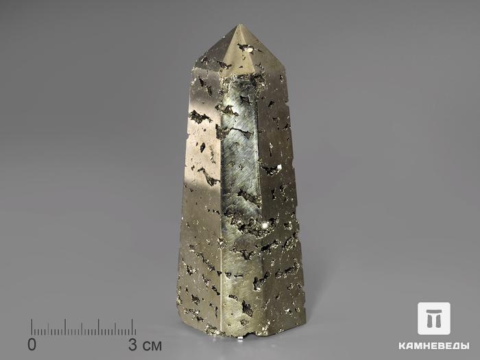 Пирит в форме кристалла, 9х4х3,3 см, 923, фото 2