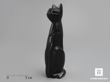 Гагат. Кошка из гагата, 13,4х4х3 см