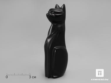 Гагат. Кошка из гагата, 10,7х3,8х2,7 см