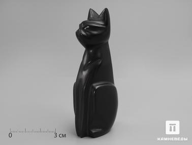 Гагат. Кошка из гагата, 9,5х4х2,8 см