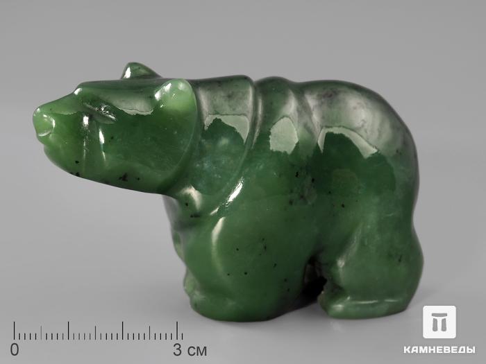 Медведь из нефрита, 8х5х3,2 см, 954, фото 1