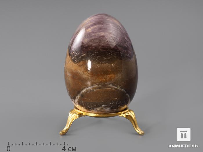 Яйцо из окаменелого дерева, 7,8х5,4 см, 857, фото 1
