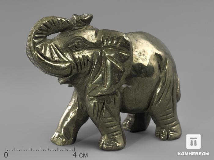 Слон из пирита, 10х8х4,9 см, 975, фото 1