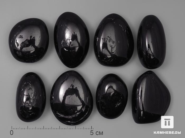 Шерл (чёрный турмалин), галтовка 2,5-3 см (15-20 г), 1021, фото 1