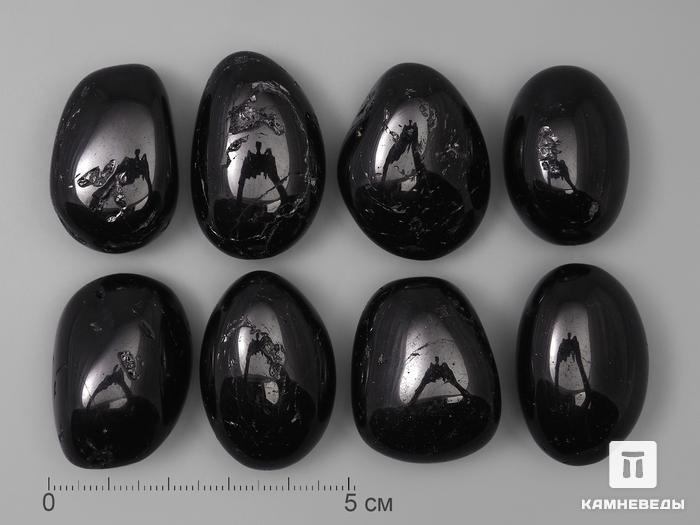 Шерл (чёрный турмалин), галтовка 2,5-3,5 см (20-25 г), 1022, фото 1