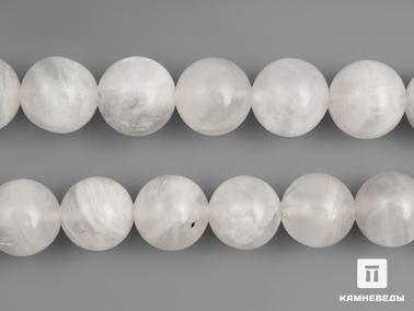 Лунный камень, Адуляр. Бусины из лунного камня, 42 шт. на нитке, 9-10 мм