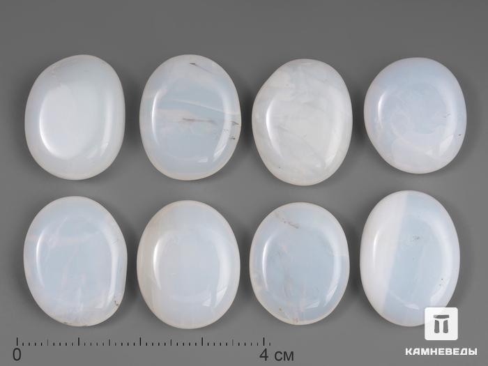 Опал белый (кахолонг), галтовка 1,5-2 см, 1018, фото 1