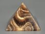 Пирамида из оникса мраморного (медового), 5,5х5,5х4,3 см, 1291, фото 2