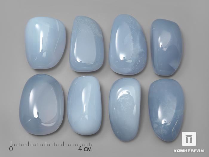 Голубой халцедон, галтовка 3,5-4 см (20-25 г), 1327, фото 1