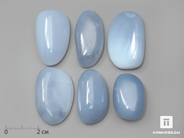 Голубой халцедон, галтовка 2,5-4 см (15-20 г), 1325, фото 1