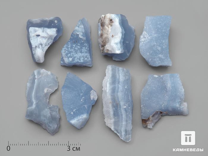 Голубой халцедон, 2,5-3 см, 1345, фото 1