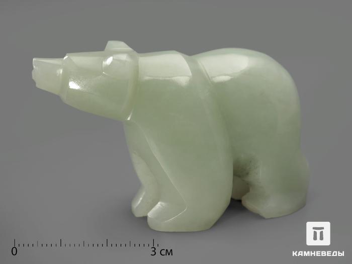 Медведь из светлого нефрита, 6,2х4х2,7 см, 1722, фото 1