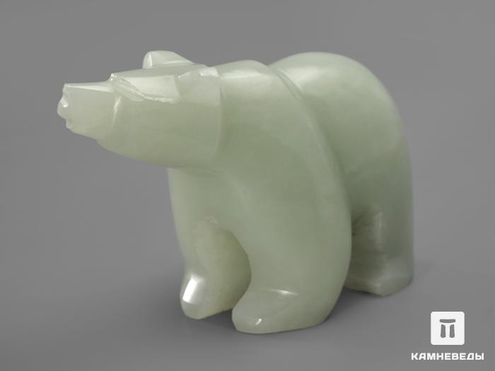 Медведь из светлого нефрита, 6,2х4х2,7 см, 1722, фото 2