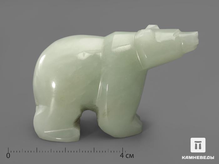 Медведь из светлого нефрита, 6,2х4х2,7 см, 1722, фото 3