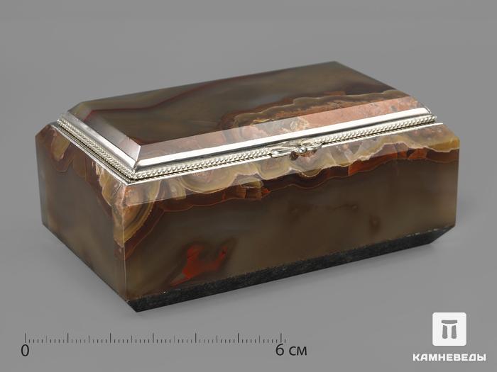 Шкатулка из агата, 9,5х5,7х4,1 см, 1725, фото 1