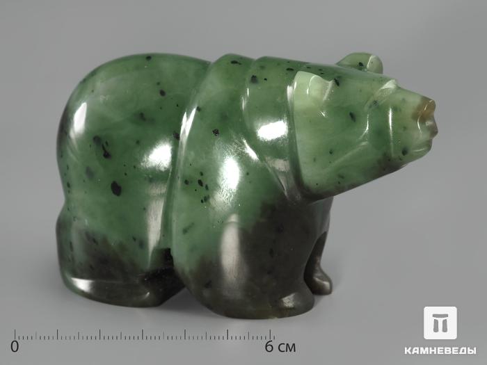 Медведь из нефрита, 10х6,1х4,1 см, 1718, фото 2