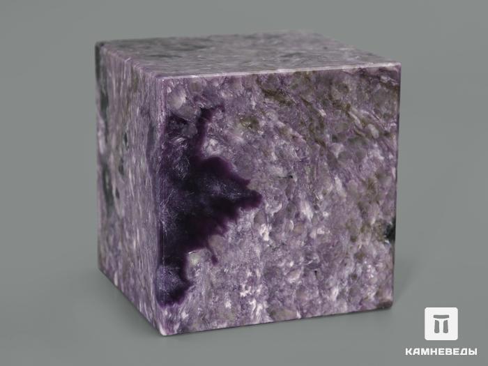 Куб из чароита, 4,9х4,8х4,5 см, 1721, фото 2