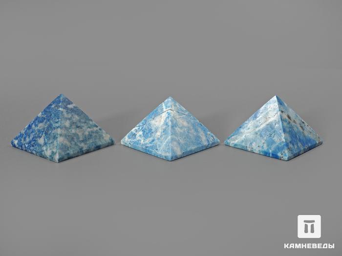 Пирамида из лазурита, 5х5х3,5 см, 1301, фото 3