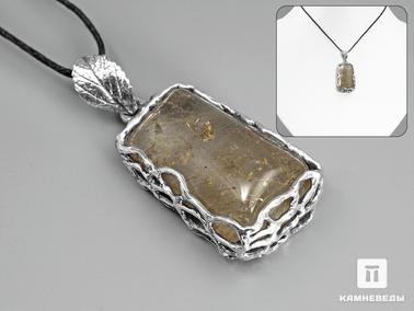 Волосатик. Кулон с волосатиком (рутилом в горном хрустале)