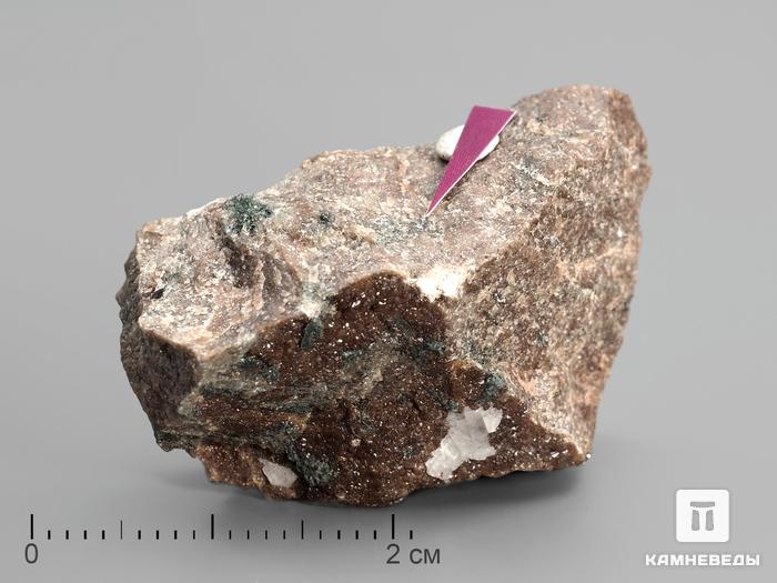 Тетрадимит с андрадитом в пластиковом боксе, 3,5-4 см, 1613, фото 1