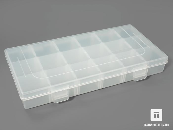 Пластиковая коробка для хранения минералов (18 ячеек), 2039, фото 1