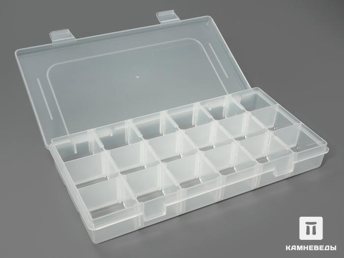 Пластиковая коробка для хранения минералов (18 ячеек), 2039, фото 2