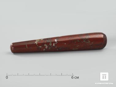 Гематит, Яшма. Конус массажный из яшмы красной с гематитом, 7-9 см