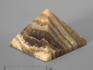Пирамида из оникса мраморного (медового), 4х4х2,8 см, 2094, фото 1